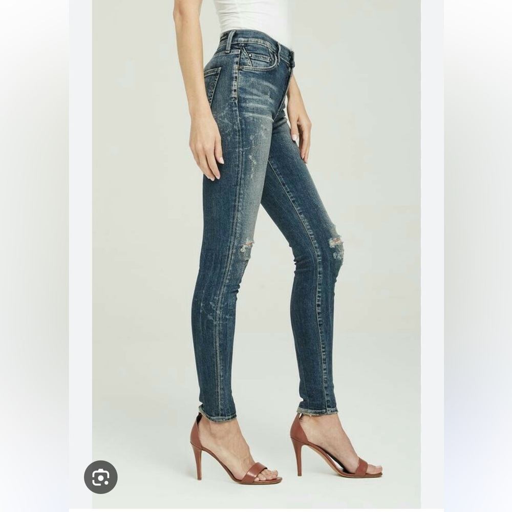 Citizens Of Humanity Distressed Blue Skinny Jeans